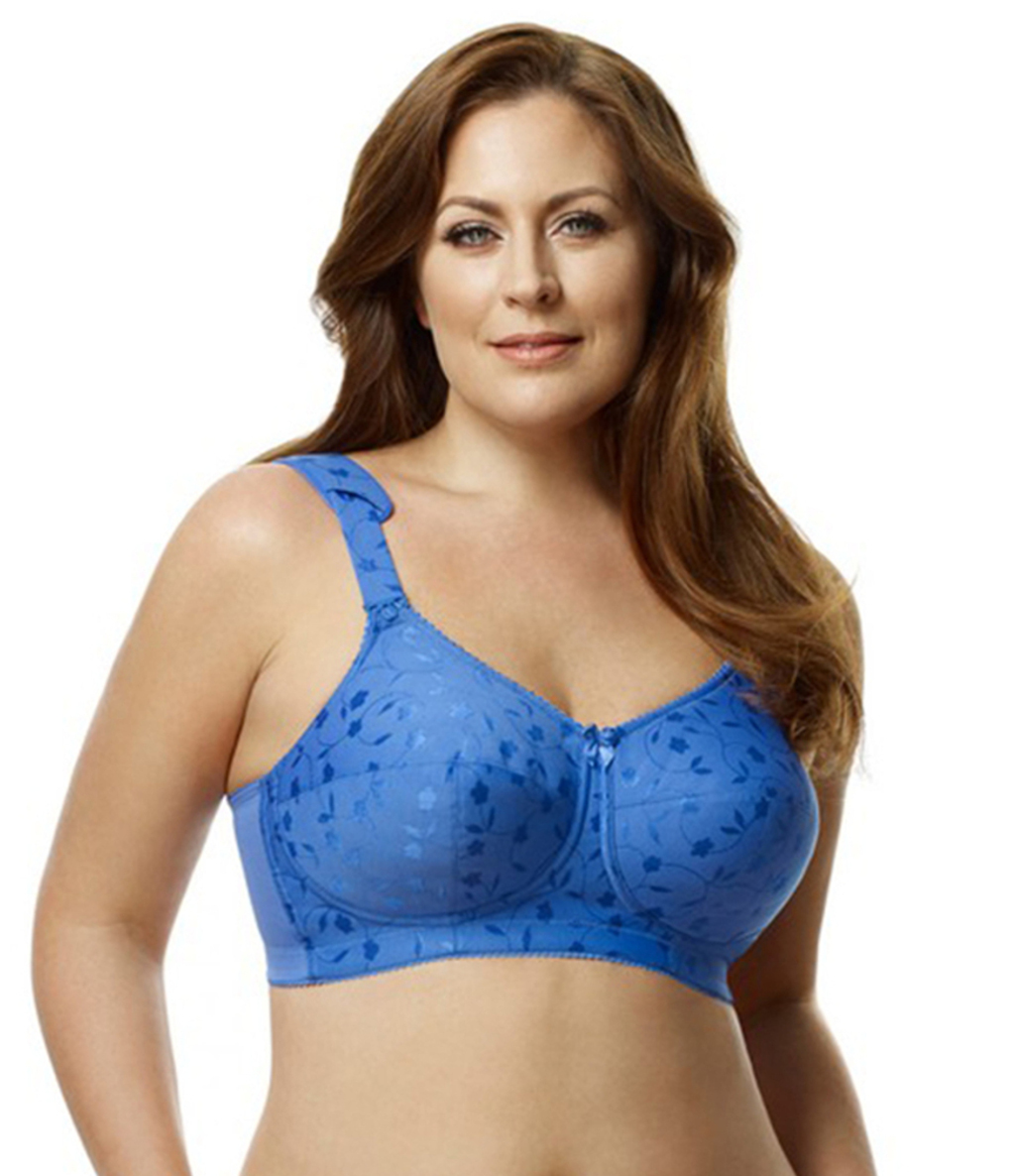 Elila Jacquard Softcup Bra With Cushioned Straps 1305 - Bramania
