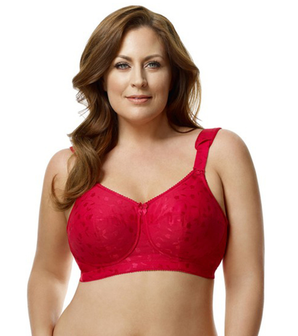 Elila Jacquard Softcup Bra With Cushioned Straps 1305 - Bramania