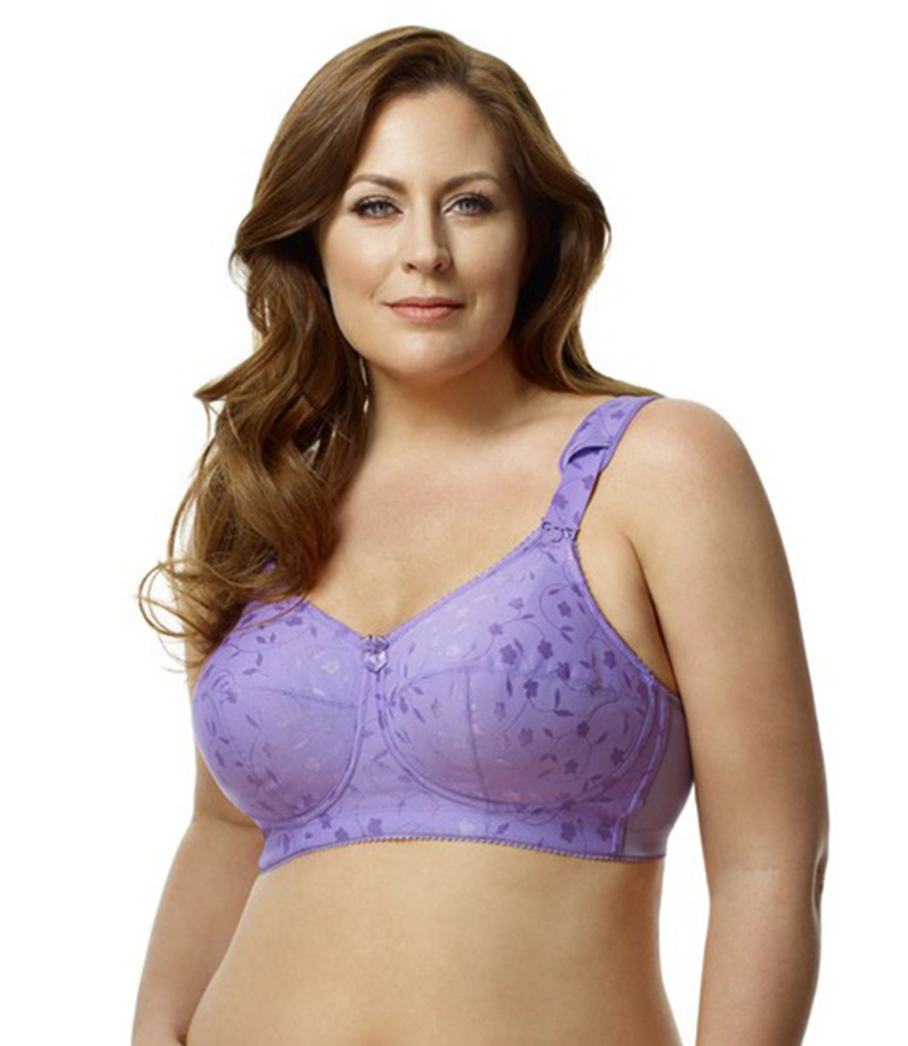 Elila Jacquard Softcup Bra With Cushioned Straps 1305 - Bramania