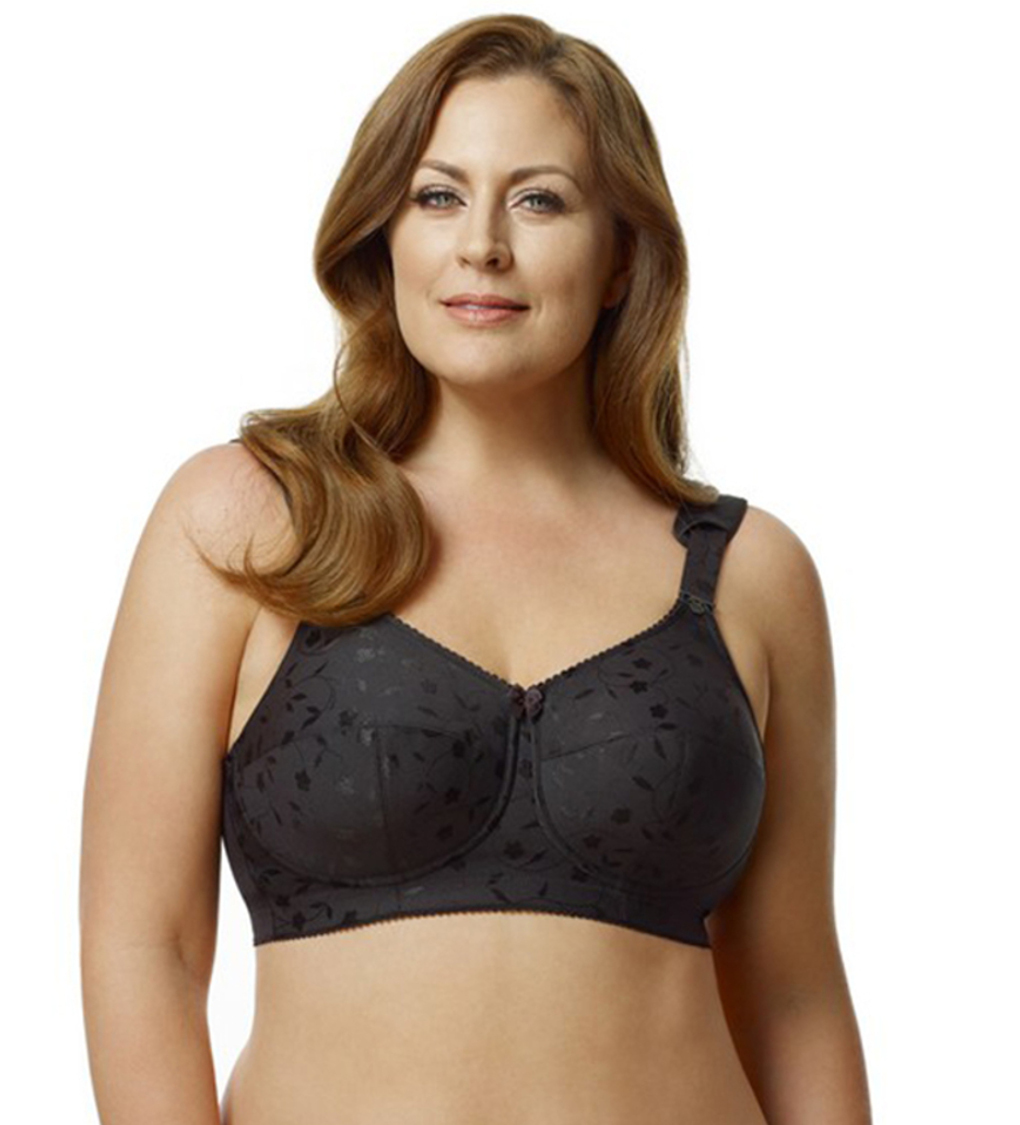 Elila Jacquard Softcup Bra With Cushioned Straps 1305 - Bramania