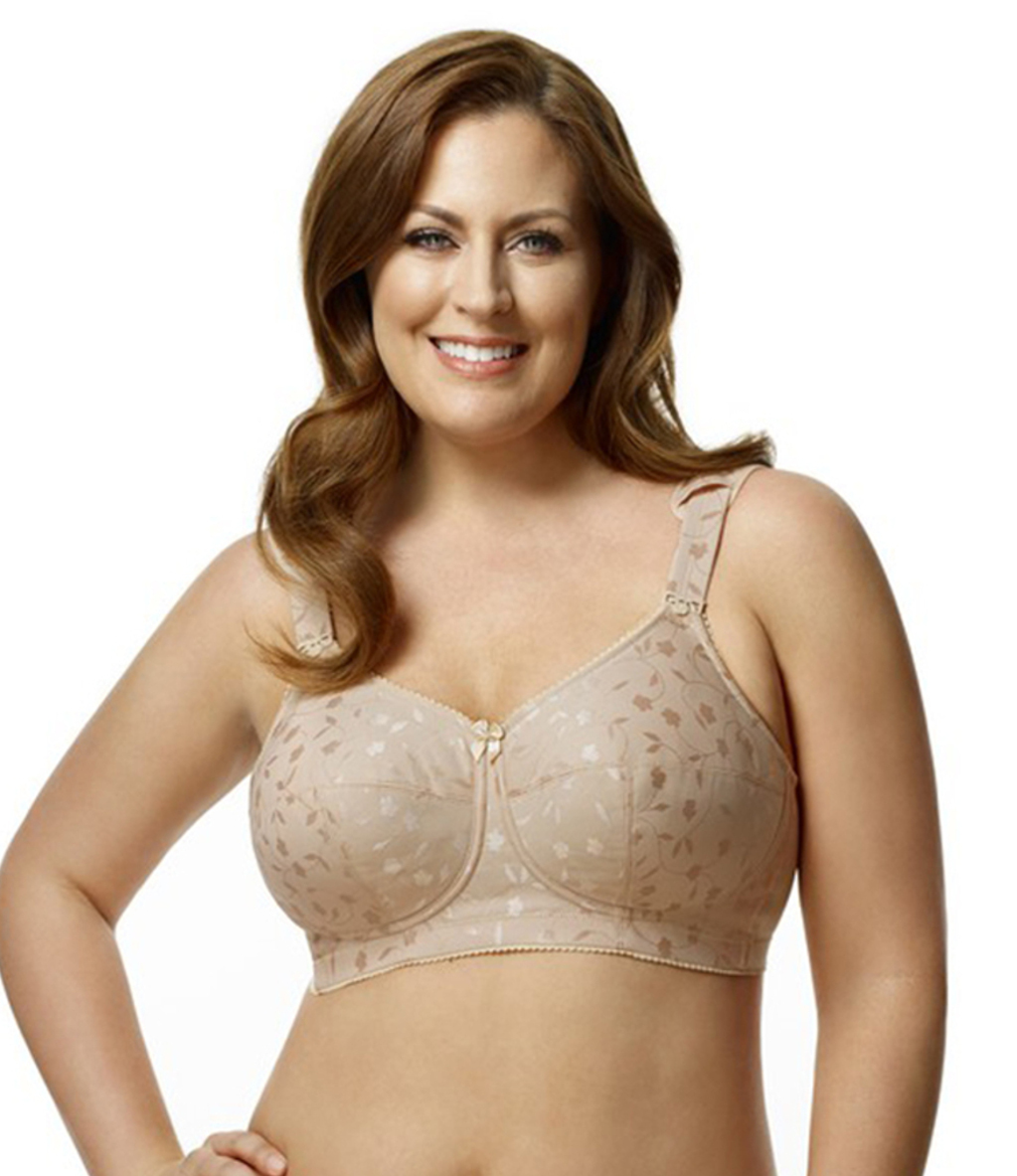 Elila Jacquard Softcup Bra With Cushioned Straps 1305 - Bramania