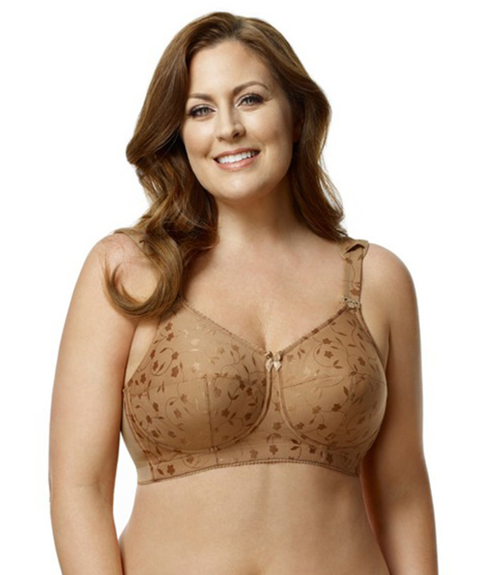 Elila Jacquard Softcup Bra With Cushioned Straps 1305 - Bramania